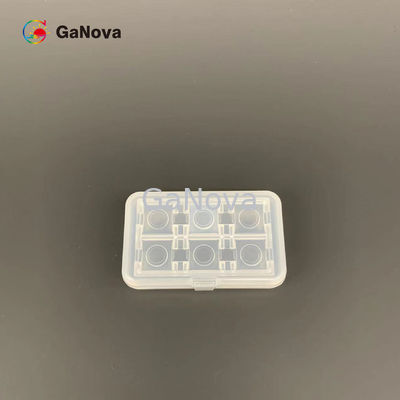 10*10,5mm2 C-Face Fe-Doped SI-Type Free-Standing GaN Single Crystal Substrate Μακρό ελάττωμα πυκνότητα 0cm−2 TTV ≤ 10 μm Αντίσταση 106 Ω·Cm RF συσκευές Wafer