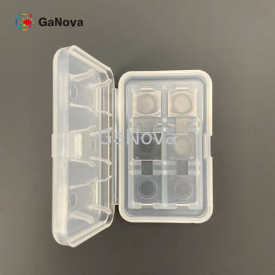10*10,5mm2 C-Face Fe-Doped SI-Type Free-Standing GaN Single Crystal Substrate Μακρό ελάττωμα πυκνότητα 0cm−2 TTV ≤ 10 μm Αντίσταση 106 Ω·Cm RF συσκευές Wafer