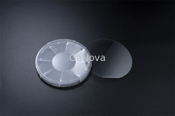 100mm κρυσταλλική γκοφρέτα GaN 4 μπλε οδηγήσεων ίντσας στο πάχος 5um SSP σαπφείρου - 6um