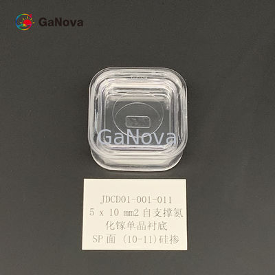 5x10mm2 SP-Face 10-11 Ανεξάρτητο ελεύθερο υπόστρωμα GaN μονοκρυσταλλικού τύπου N χωρίς ντόπιση με TTV ≤ 10μm Αντίσταση 0,05 Ω·cm